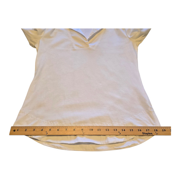 Pendleton Top Womens Size Small Petite White 3/4 Sleeve Collared Neutral Preppy - Picture 8 of 8
